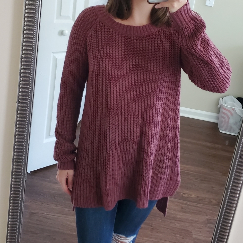 Charlotte Russe Knit Cutout Sweater